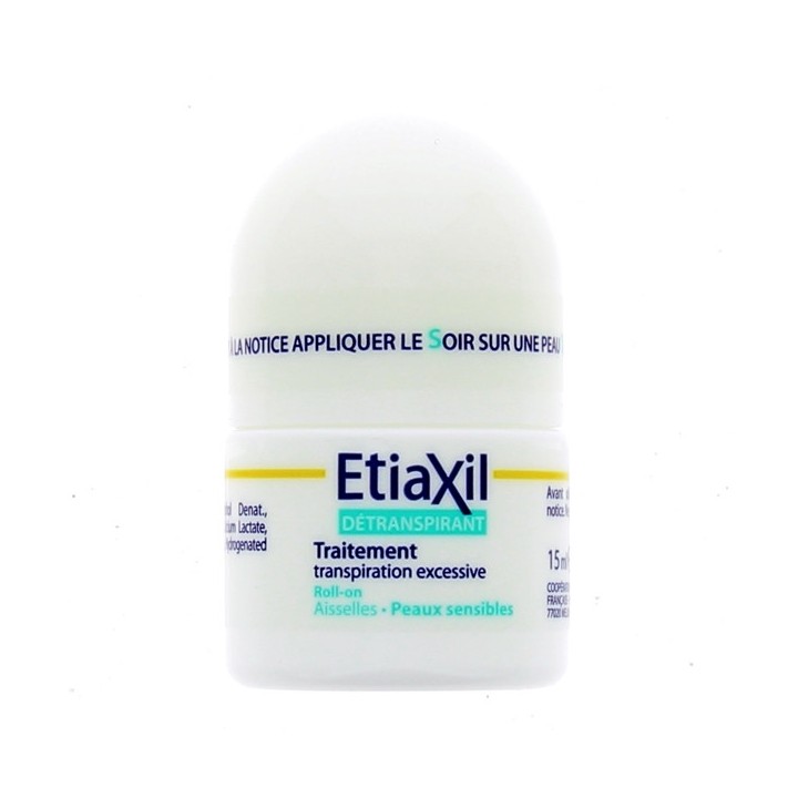 Détranspirant Roll-on Transpiration excessive peaux sensibles 15ml Etiaxil