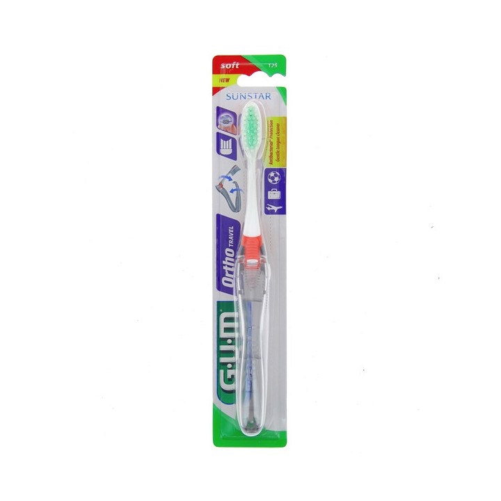 Brosse à dents Voyage Ortho Souple 125 - Gum - IllicoPharma