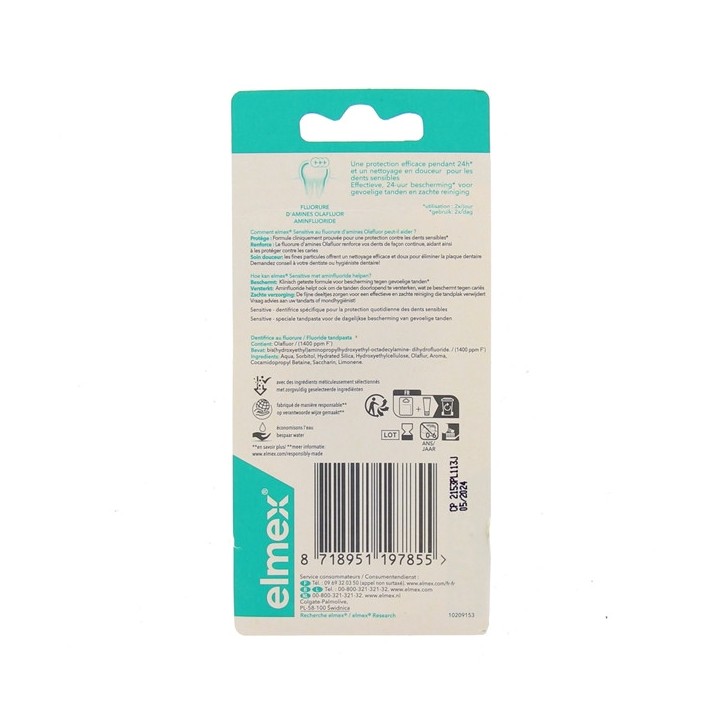 Dentifrices Sensitive Tubes de voyage 2x12ml Elmex