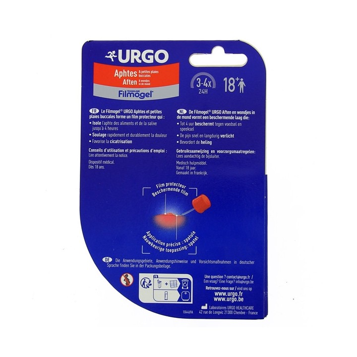 Filmogel Aphtes - Urgo - Maux de bouche - Pharmacie IllicoPharma