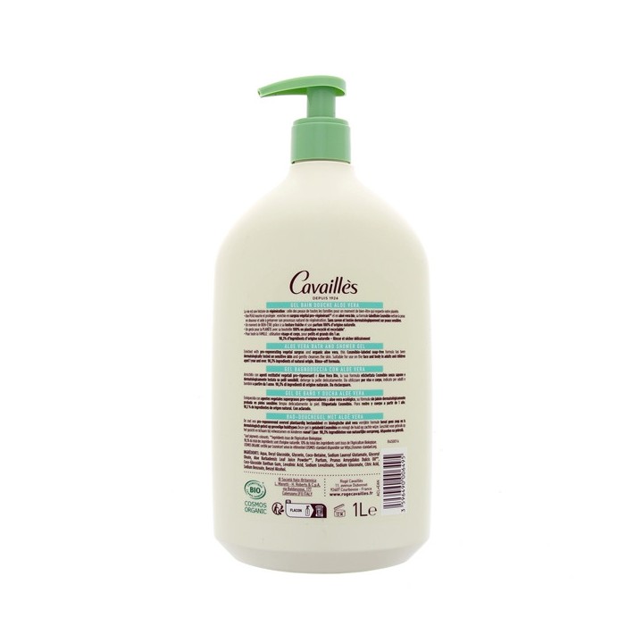 Gel bain douche BIO Aloe Vera Surgras 1L Rogé Cavaillès