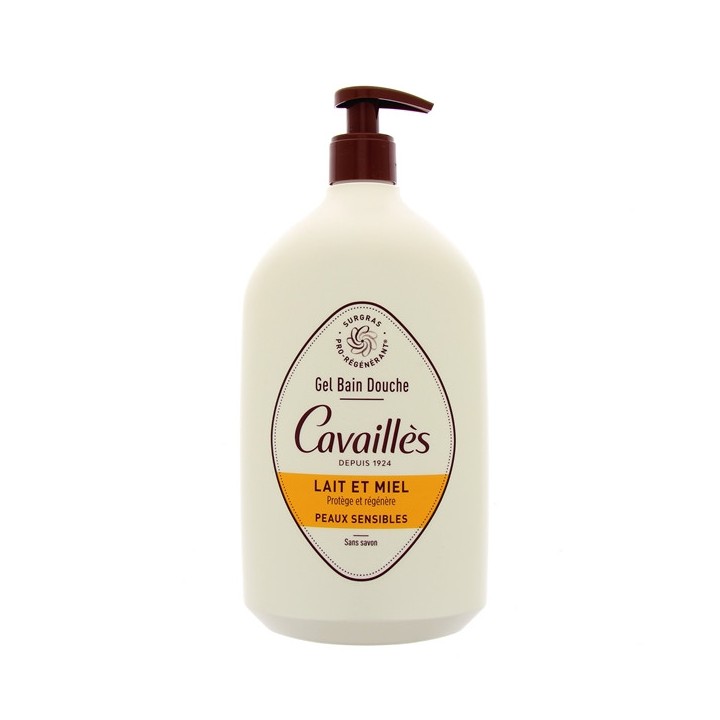 Gel bain douche Lait et miel Surgras 1L Rogé Cavaillès