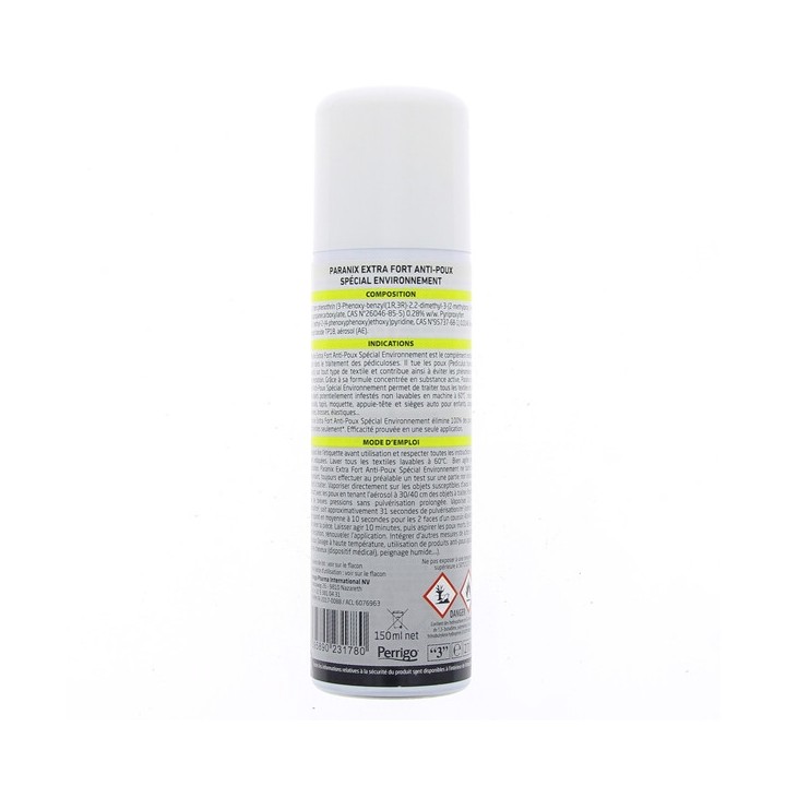 Extra Fort Anti-Poux Spécial Environnement Spray 150ml - Paranix - IllicoPharma