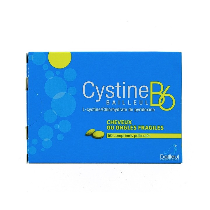 Cystine B6 Cheveux ou Ongles fragiles 60cpr Bailleul 