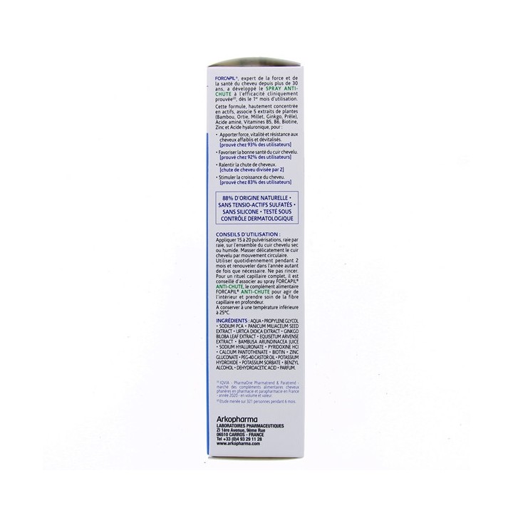 Forcapil Spray Anti-chute 125ml Arkopharma