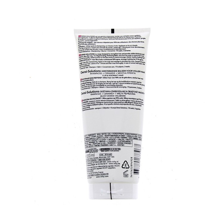 Dercos Densi-Solutions Baume Épaisseur Régénérant 200ml - Vichy - IllicoPharma