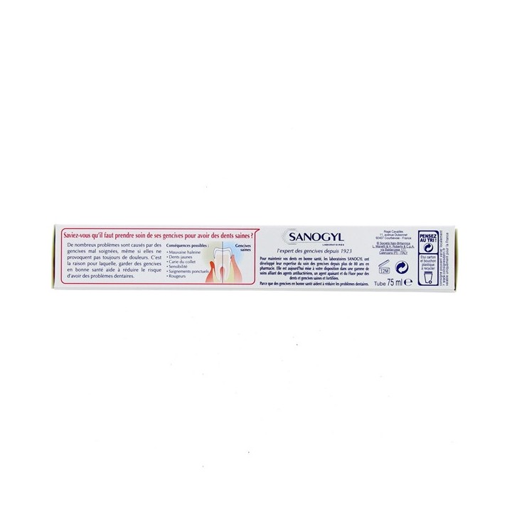 Dentifrice Soin Rose gencives sensibles 75ml Sanogyl