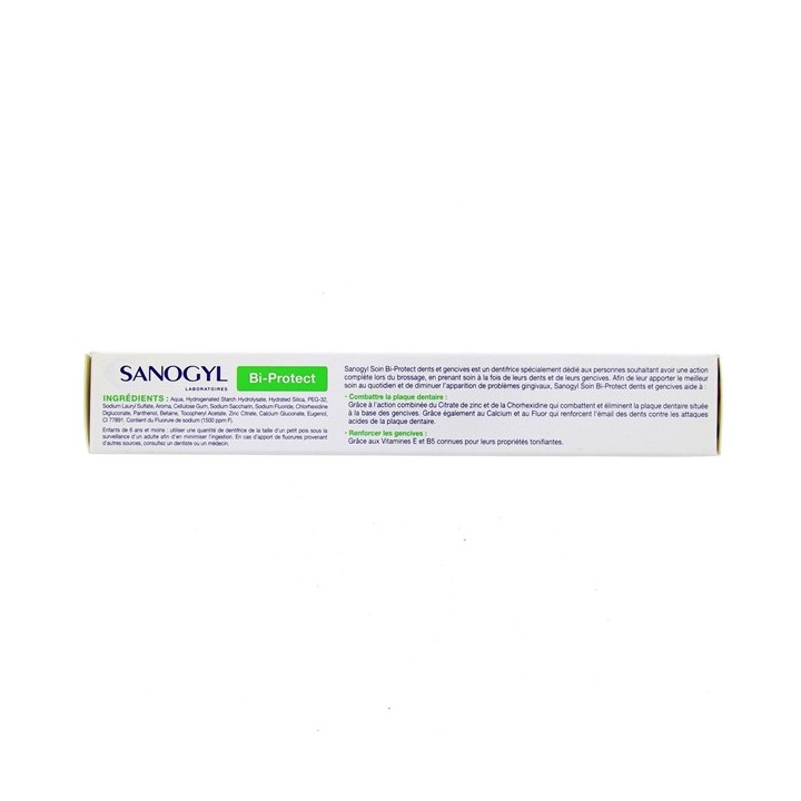 Dentifrice Soin Bi-Protect Dents et Gencives 75ml Sanogyl