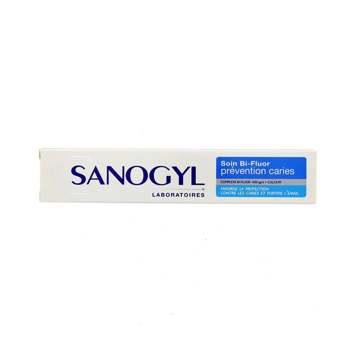 Dentifrice Soin Bi-Fluor Prévention Caries 75ml Sanogyl