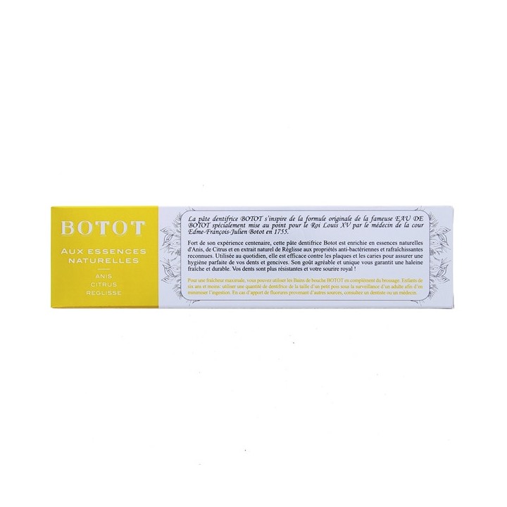 Pâte dentifrice Botot 75ml - Anis Citrus Réglisse