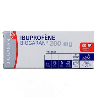 Ibuprofène Biogaran 200mg 30cpr, Ibuprofène, Pharmacie en ligne IllicoPharma