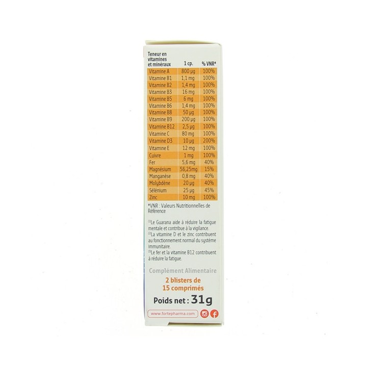 Multivit 4G Défenses x30 comprimés bicouches Forté Pharma - En vente chez Illicopharma