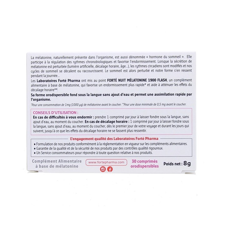Mélatonine 1900 Flash x30 Forté Pharma