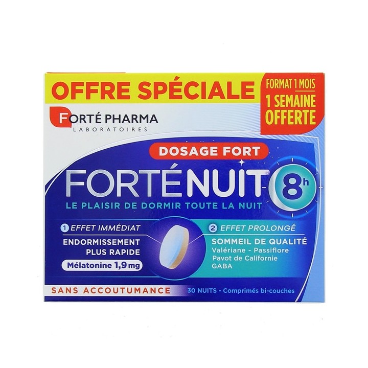 Forté Nuit 8h Dosage Fort x30cpr Forté Pharma