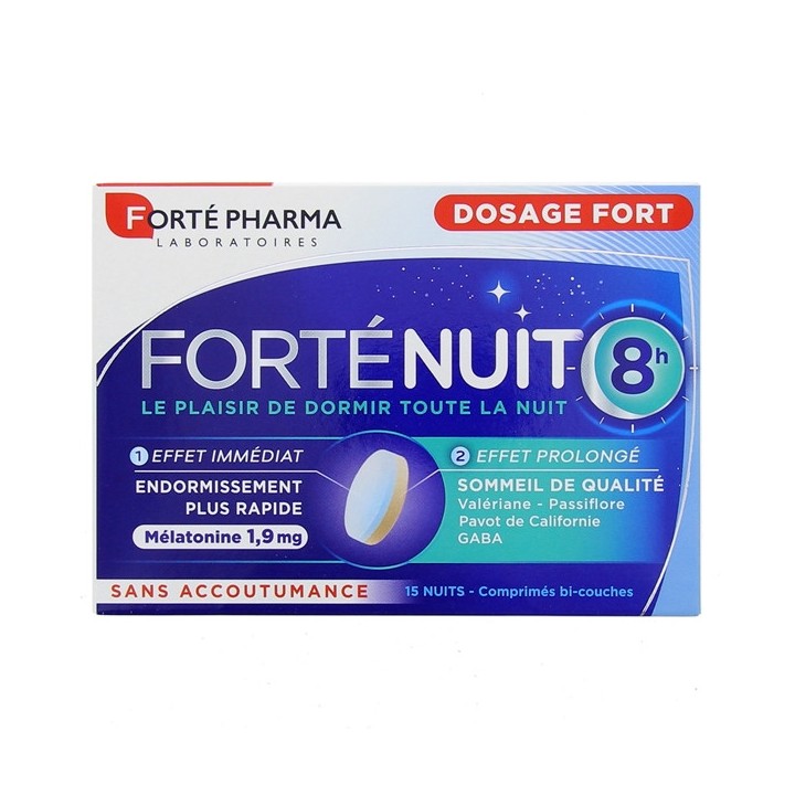 Forté Nuit 8h Dosage Fort x15cpr Forté Pharma