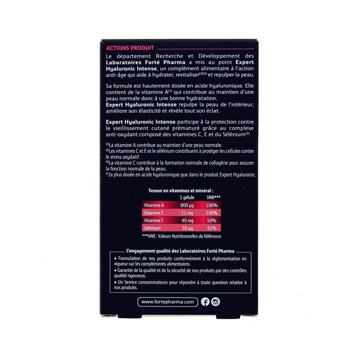 Expert Hyaluronic Intense x30 gélules Forté Pharma