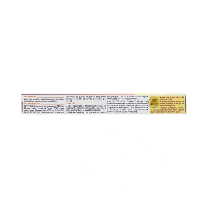 Forté Royal Gelée Royale Bio 3500mg x10 ampoules Forté Pharma