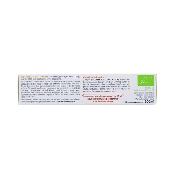 Forté Royal Gelée Royale Bio 2000mg x20 ampoules Forté Pharma