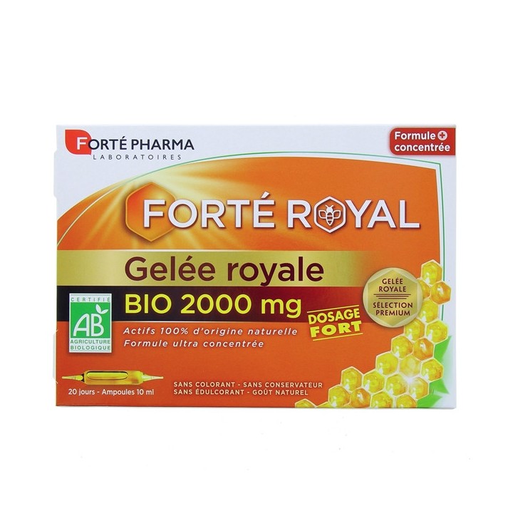 Forté Royal Gelée Royale Bio 2000mg x20 ampoules Forté Pharma
