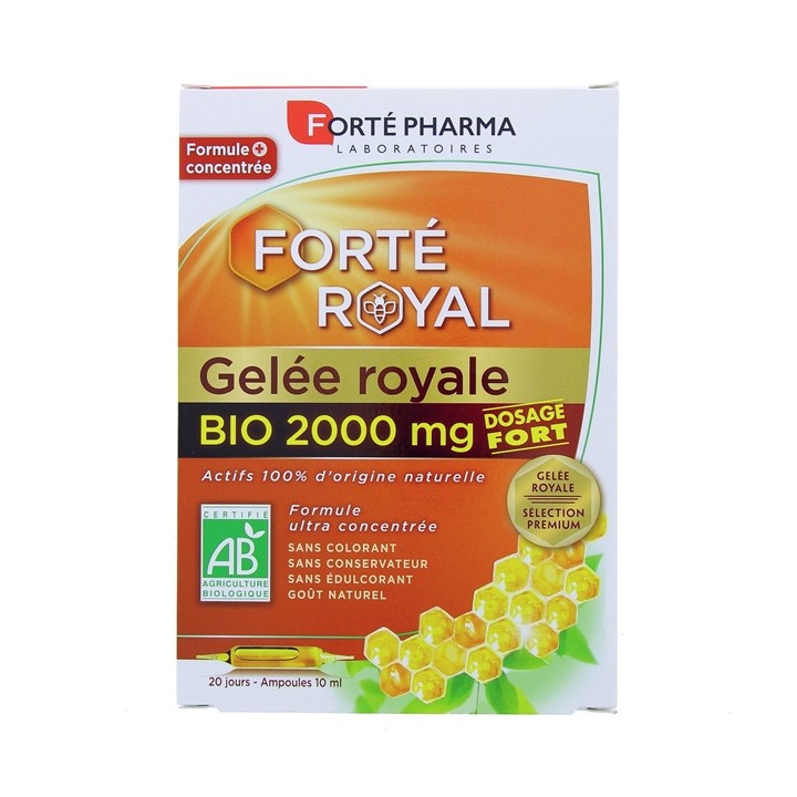 Forté Royal Gelée Royale Bio 2000mg x20 ampoules Forté Pharma