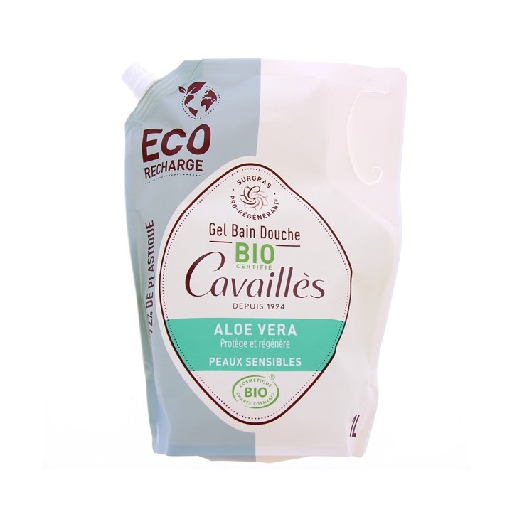 Gel Bain Douche Eco Recharge Aloe Vera Bio 1L Rogé Cavaillès