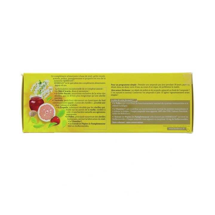 Système Immunitaire x20 ampoules + 10 ampoules offertes Herbesan