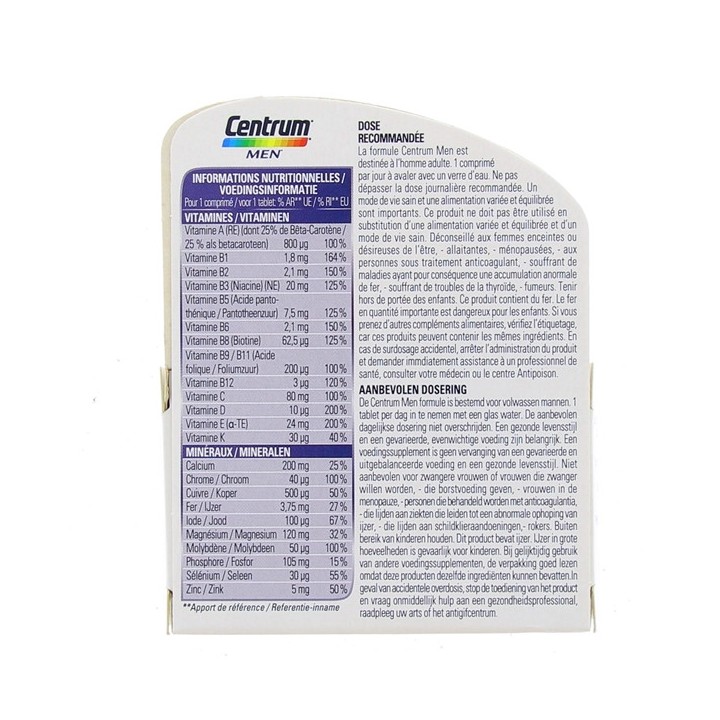 Centrum Men 30 comprimés - Forme & Vitalité