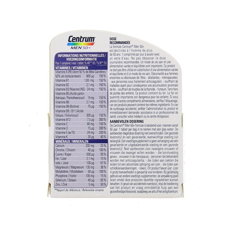 Centrum Men 50+ 30 comprimés - Forme & Vitalité