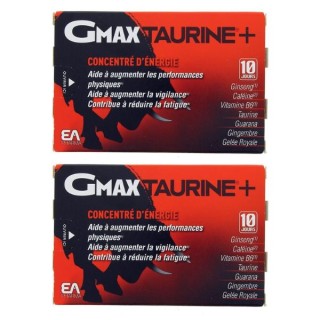 Gmax Taurine 2x30 ampoules - Forme, vitalité