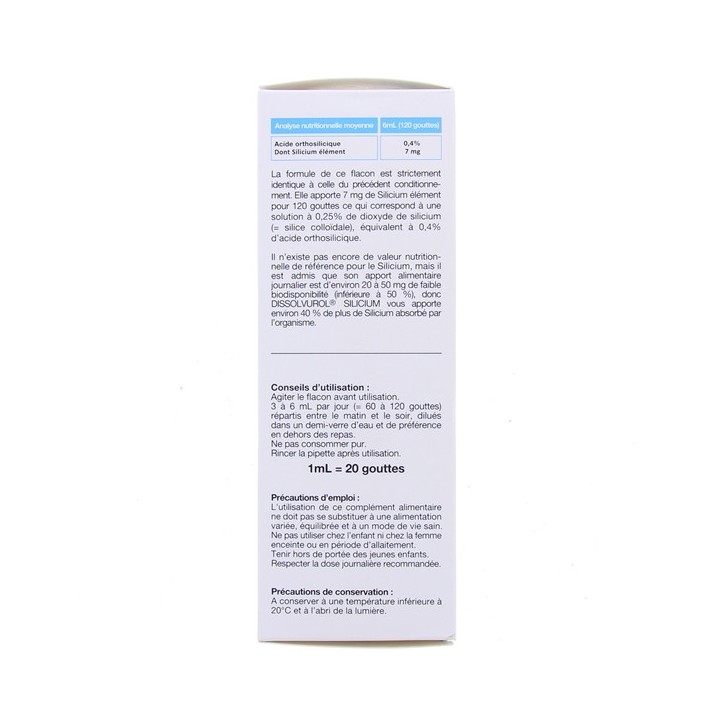 Dissolvurol Silicium gouttes 100ml