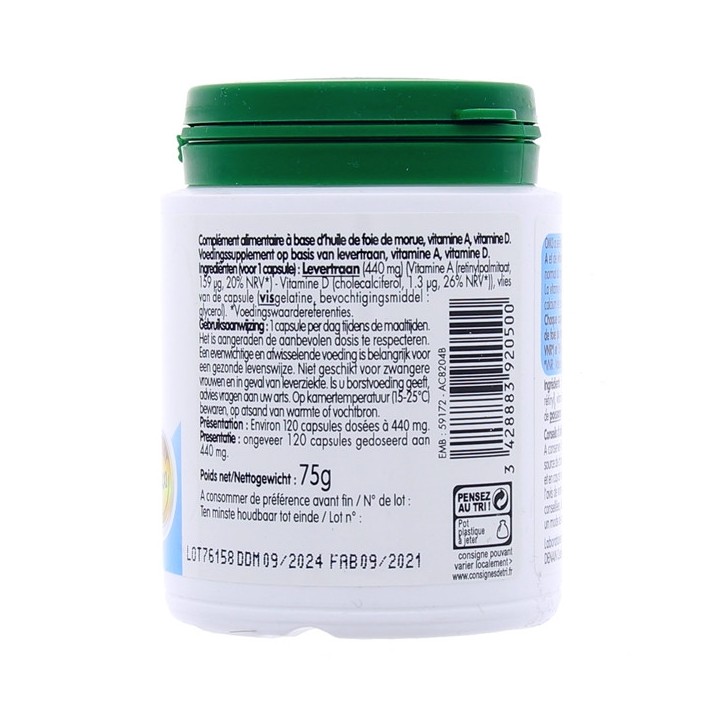 OM3 Huile de foie de morue Vitamines A+D - Complément alimentaire- IllicoPharma