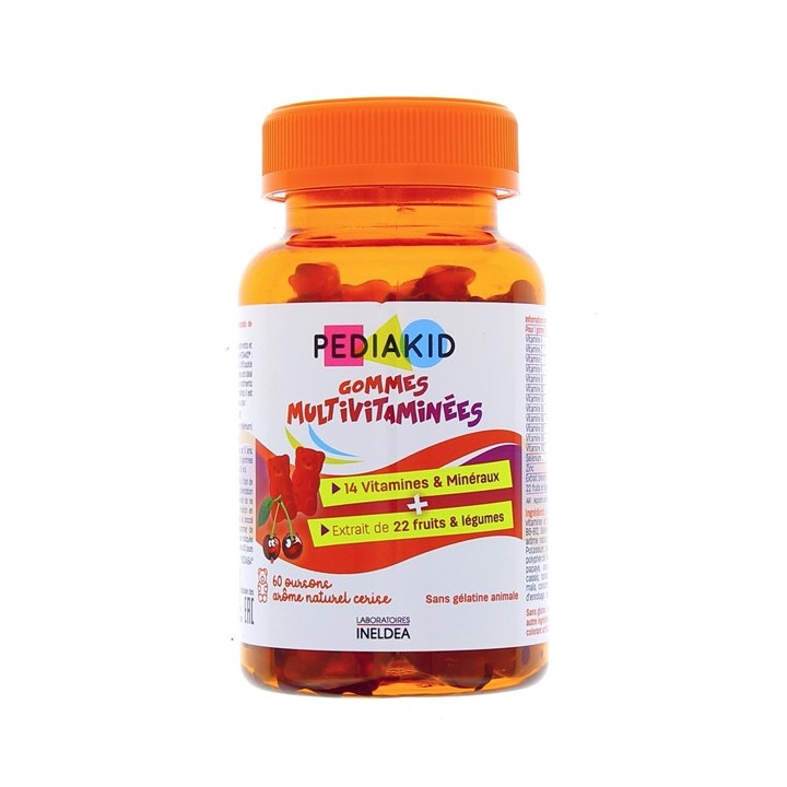 Pediakid Gommes Multivitaminées x60 oursons - Enfant - Forme & Vitalité