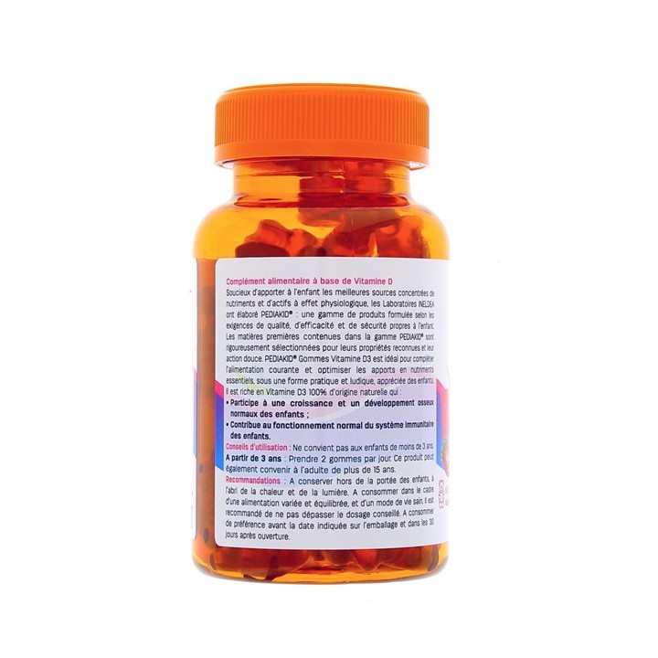 Pediakid Gommes Vitamine D3 x60 oursons - Enfant - Forme & Vitalité