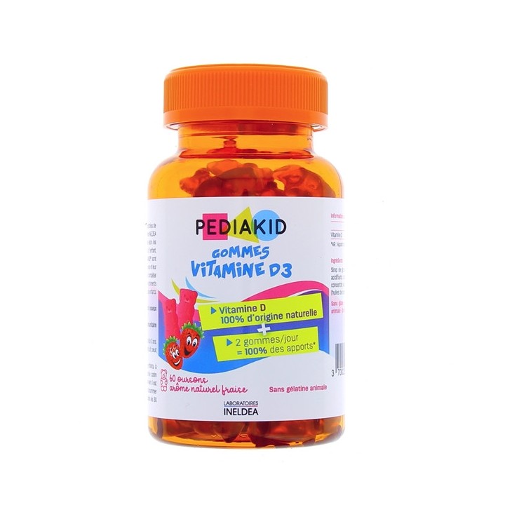 Pediakid Gommes Vitamine D3 x60 oursons - Enfant - Forme & Vitalité