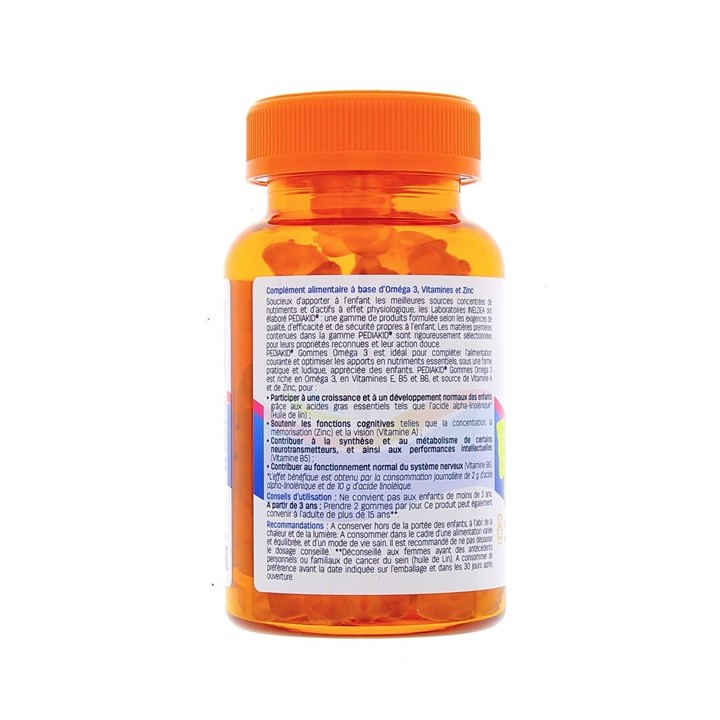 Pediakid Gommes Omega 3 x60 oursons