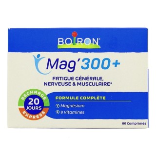Magnesium 300+ 80 comprimés - Boiron - Forme, vitalté, stress, sommeil, concentration
