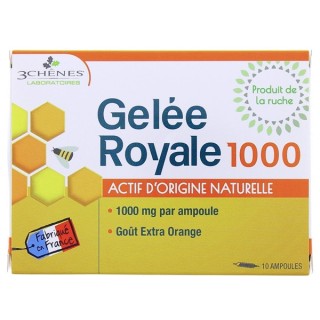 Gelée royale 1000 - 10 ampoules - 3 chênes - Forme, vitalité