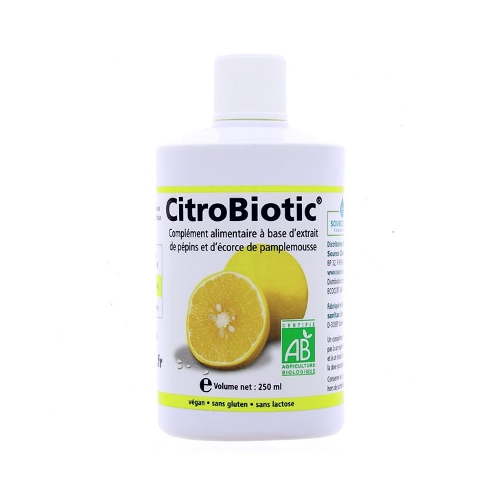 Citrobiotic solution buvable 250ml - Source Claire - Forme, vitalité