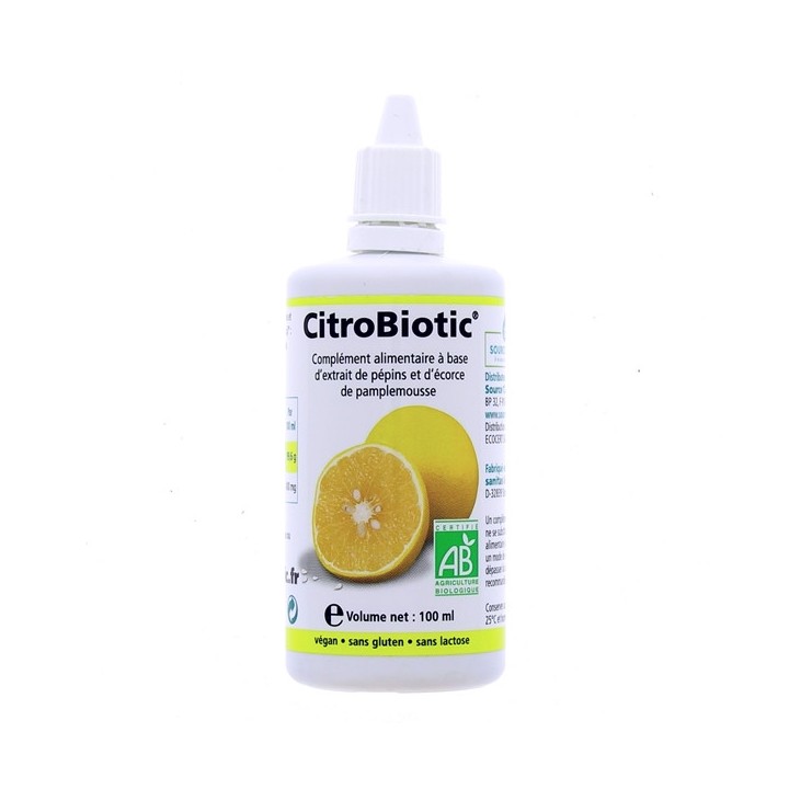Citrobiotic solution buvable 100ml - Source Claire - Forme, vitalité