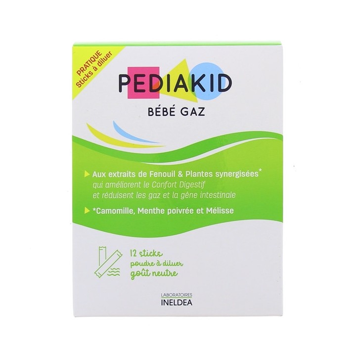 Pediakid Bébé Gaz x12 sticks à diluer goût neutre