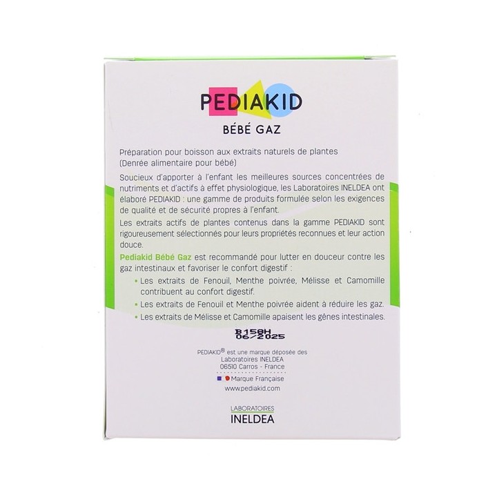 Pediakid Bébé Gaz x12 sticks à diluer goût neutre