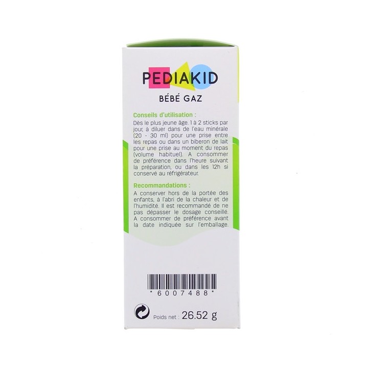 Pediakid Bébé Gaz x12 sticks à diluer goût neutre