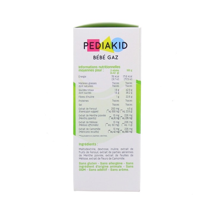 Pediakid Bébé Gaz x12 sticks à diluer goût neutre