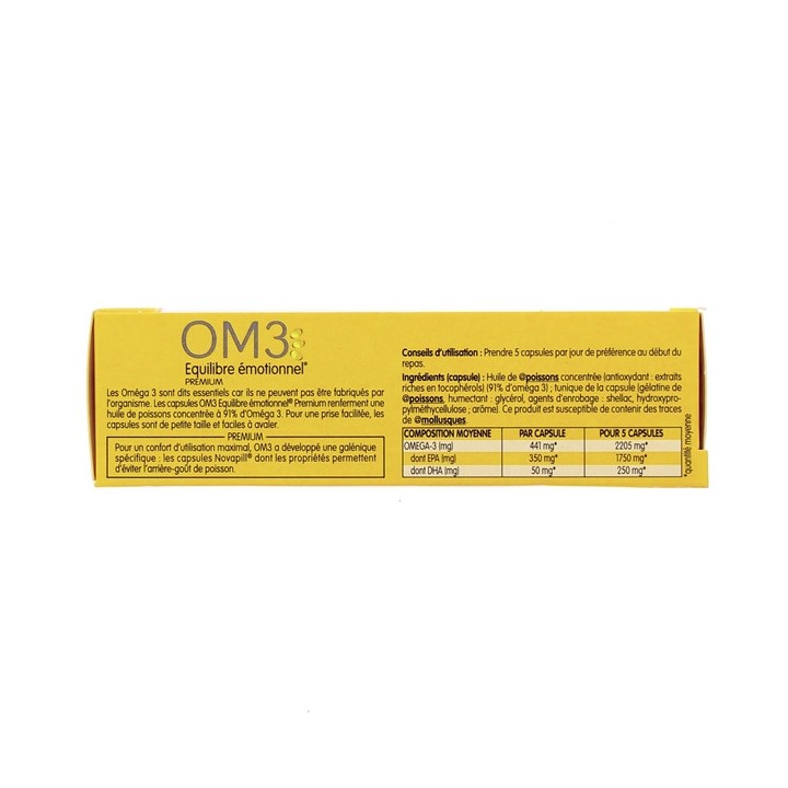 OM3 Equilibre émotionnel Premium - 45 capsules - Stress, sommeil, concentration