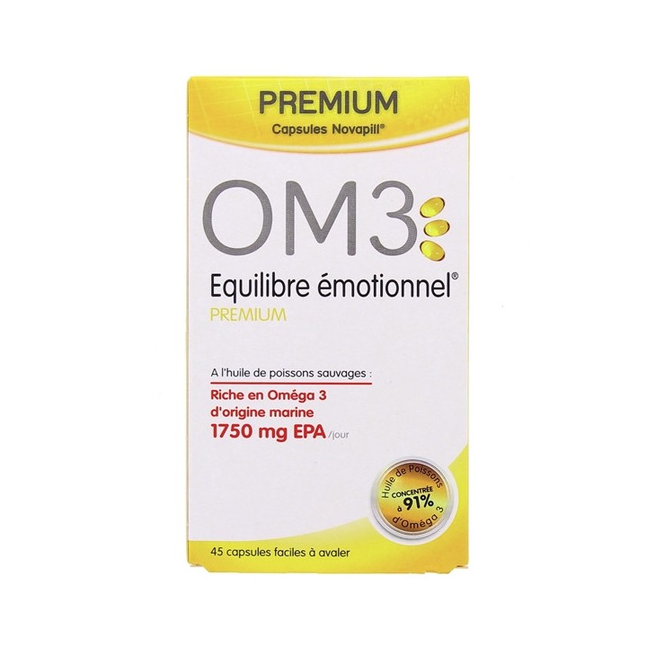 OM3 Equilibre émotionnel Premium - 45 capsules - Stress, sommeil, concentration