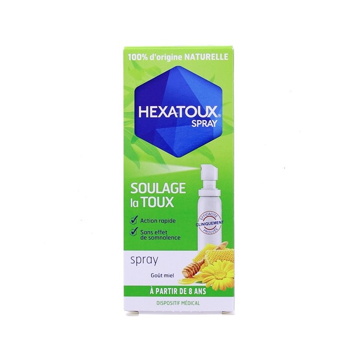 Hexatoux Spray Miel 30ml - Médicament Rhume