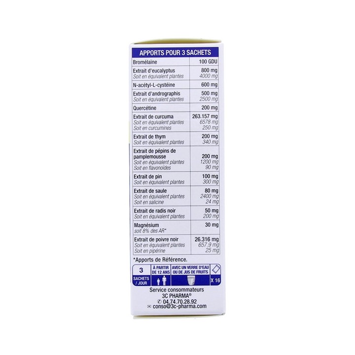 Sinuxin x16 sachets - 3 Chênes - Nez & Gorge
