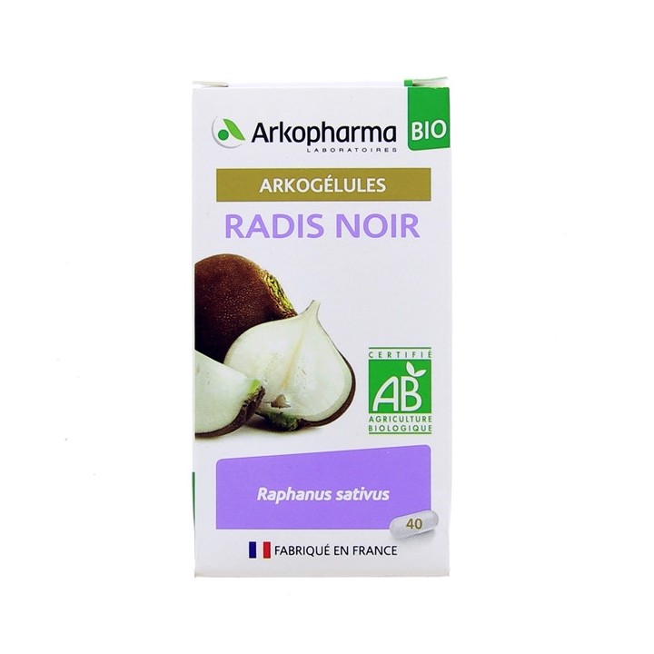 Arkogelules Radis noir BIO - 40 gélules - Arkopharma - Digestion, transit