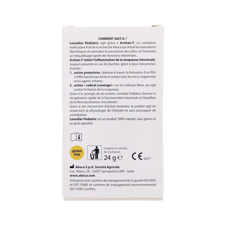 Lenodiar Pediatric x12 sachets - Aboca - Digestion & Transit