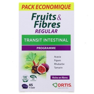 Fruits & Fibres Regular Transit Intestinal - 45 comprimés - Ortis - Digestion, transit